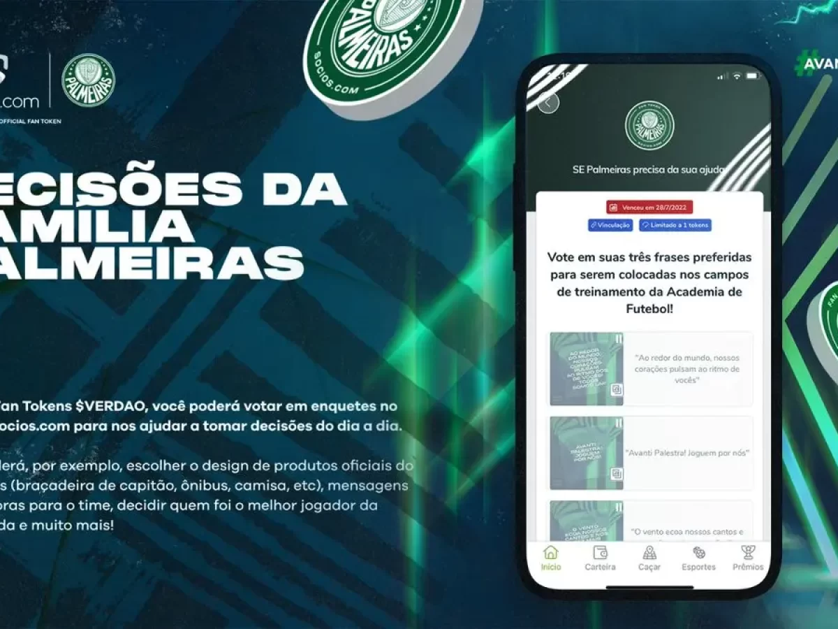 Palmeiras lança fan token e vai distribuir criptoativo a sócios-torcedores